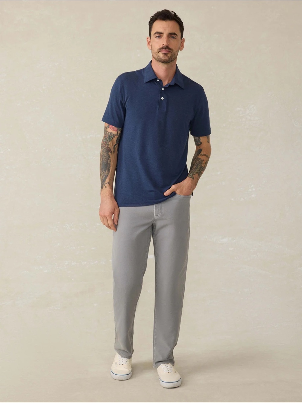 Faherty | Stretch Terry 5-Pocket Pant | Iron  | Men’s Size 34